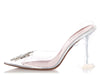 Amina Muaddi Clear Crystal Begum Slingback Pumps