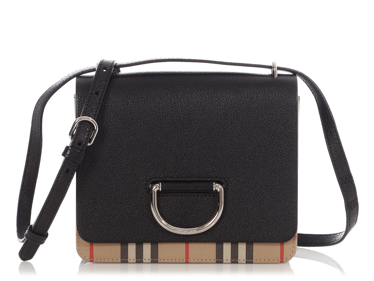 Burberry Medium Black D-Ring Crossbody Bag
