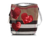 Burberry Medium Red Canvassed Check Sequin Hearts Ashby Hobo