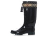 Burberry Black Haymarket Rain Boots