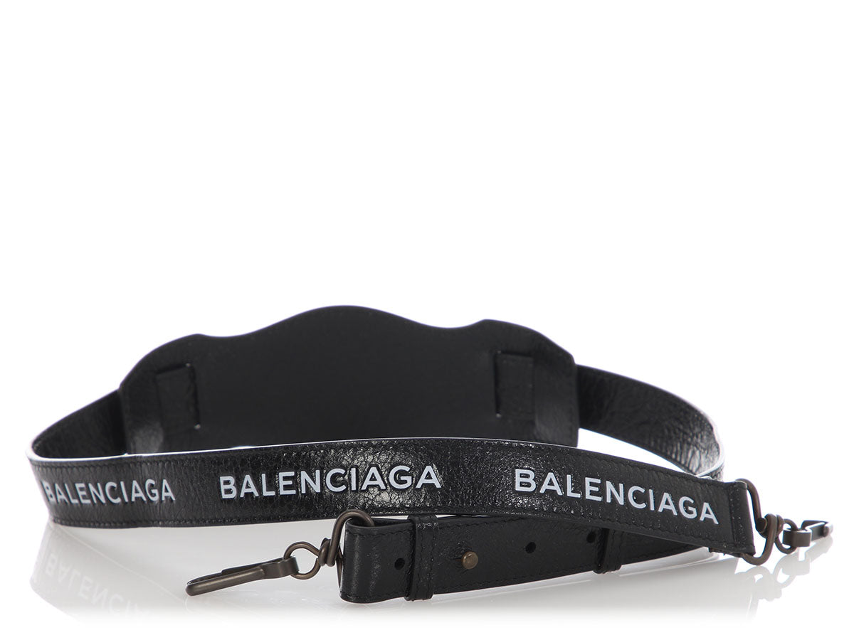 Balenciaga Black Logo Shoulder Strap