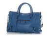 Balenciaga Small Denim Blue Leather Le City
