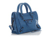 Balenciaga Small Denim Blue Leather Le City