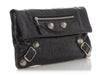 Balenciaga Black Agneau Giant 21 Envelope Clutch