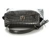 Balenciaga Mini Gunmetal Croc-Embossed Rodeo