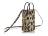 Balenciaga Leopard Print Smooth Calfskin Shipping Phone Bag