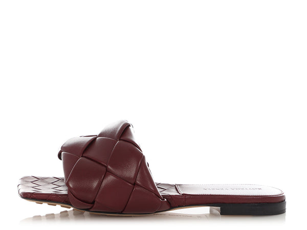 ■BOTTEGA VENETA■ Lido Flat Sandals Pink 608853VBSS05071 60 Bottega Veneta Pink Embossed Leather Lido Flat Sandals 7.5