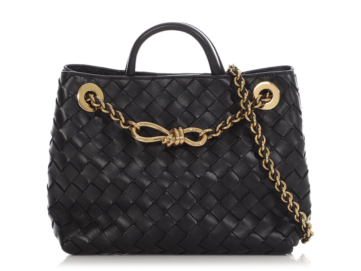 Bottega Veneta Small Black Chain Andiamo
