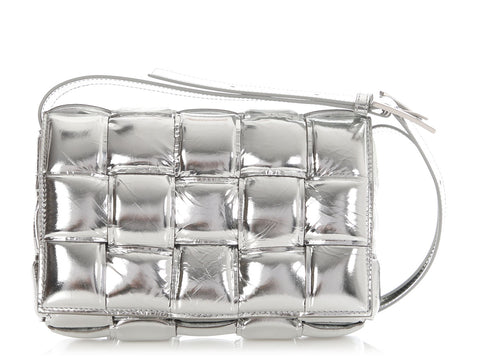 Bottega Veneta Mirror Silver Padded Cassette Bag