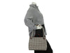 Bottega Veneta Burgundy and White Check Andiamo Tote