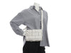 Bottega Maxi White Fringed Intrecciato Nappa Cassette Bag