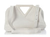 Bottega Veneta White Calfskin The Point Bag