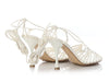 Bottega Veneta White Dot Lace-Up Sandals