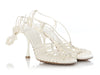 Bottega Veneta White Dot Lace-Up Sandals