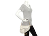 Dior White Grained Calfskin Saddle Bag
