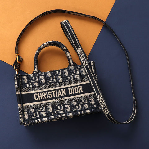 Dior Mini Blue Oblique Book Tote