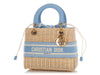 Dior Medium Cornflower Blue Wicker Oblique Lady Dior