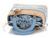 Dior Medium Cornflower Blue Wicker Oblique Lady Dior