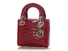 Dior Mini Cherry Red Alligator Lady Dior