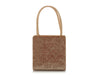 Dior Vintage Light Brown Cannage-Quilted Crystal Velvet Tote
