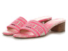 Dior Pink Embroidered Dioriviera Dway Heeled Slides
