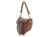 Dior Tan Grained Leather Saddle Bag with Strap