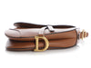 Dior Tan Grained Leather Saddle Bag with Strap