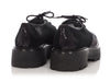 Celine Black Sequin Lug-Sole Derby Shoes