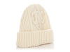 Celine Off White Knit Triomphe Beanie