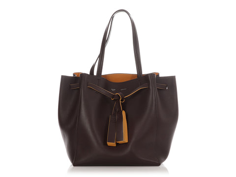 Celine Small Burgundy Tassel Cabas Phantom