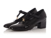 Celine Black Patent Babies T-Bar Pumps