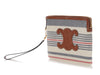 Celine Small Striped Canvas Pouch with Strap