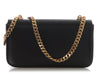 Celine Black Shiny Calfskin Claude Chain Shoulder Bag