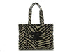 Celine Large Natural and Black Canvas Triomphe Cabas Tote