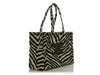 Celine Large Natural and Black Canvas Triomphe Cabas Tote