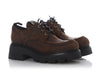Celine Brown Waxed Suede Triomphe Derbies
