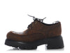Celine Brown Waxed Suede Triomphe Derbies