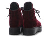 Prada Wine Sport Velvet Ankle Boots