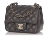 Chanel Mini Dark Gray Lambskin Classic