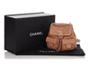 Chanel Mini Camel Part-Quilted Caviar Backpack