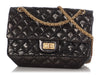 Chanel Black Quilted Distressed Shiny Calfskin Reissue Flap
