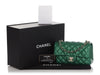 Chanel Mini Green Iridescent Quilted Caviar Rectangular Classic