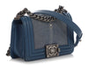 Chanel Small Blue Galuchat Stingray Boy Bag