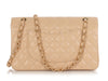 Chanel Medium/Large Beige Clair Quilted Caviar Classic Double Flap