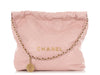 Chanel Small Pink Quilted Calfskin Hobo 22