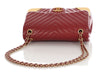 Chanel Small Red Chevron-Quilted Calfskin Rock The Corner Flap