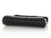 Chanel Black Part-Quilted Lambskin Fold Up Again Clutch