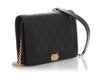Chanel Black Quilted Caviar Boy Wallet on Chain WOC