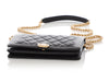 Chanel Black Quilted Caviar Boy Wallet on Chain WOC