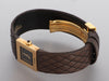 Chanel 18K Yellow Gold Brown Matelassé Leather Watch 19mm